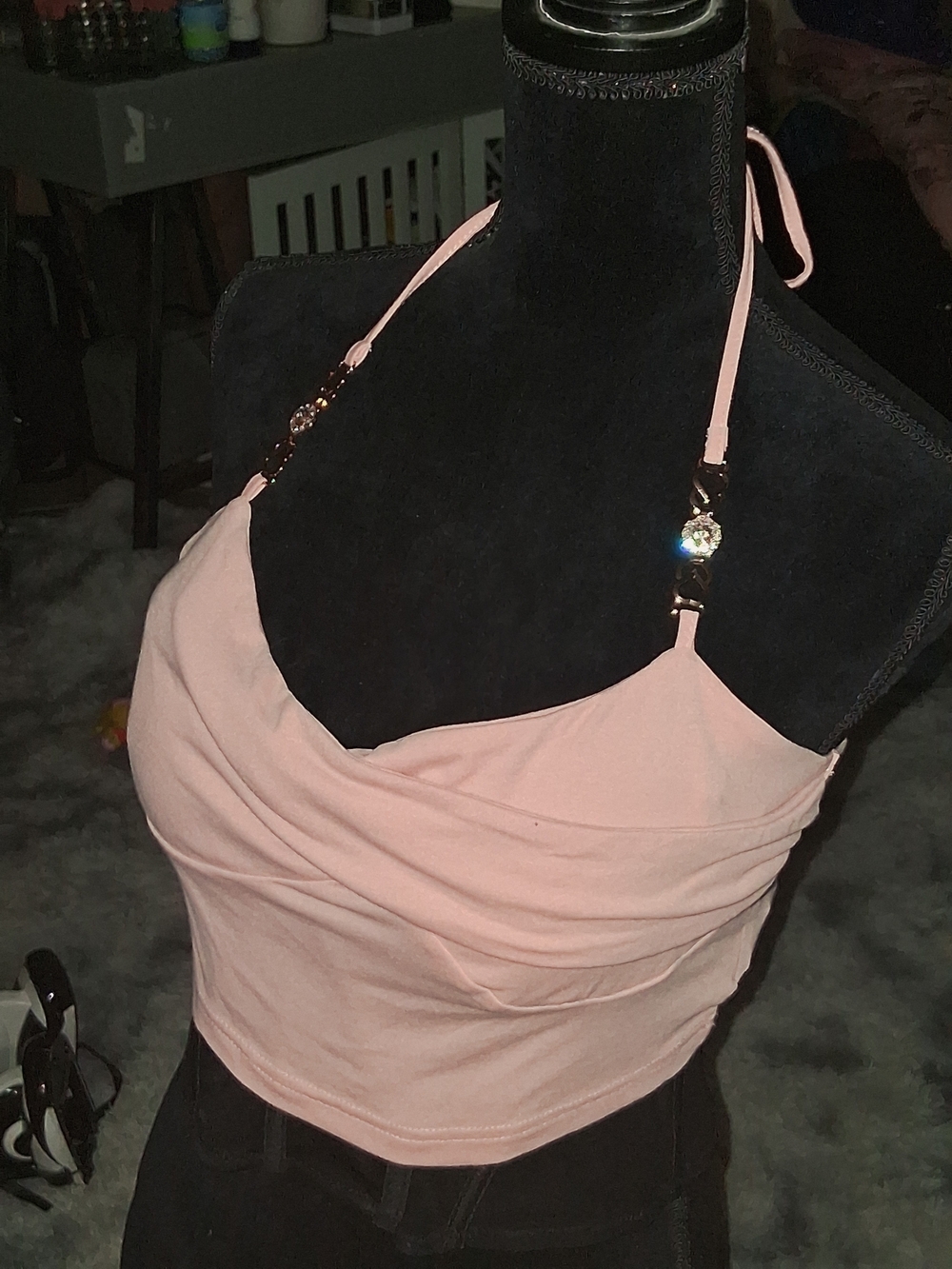 Pink Halter Twist-Front Crop Top - Picture 4 of 4